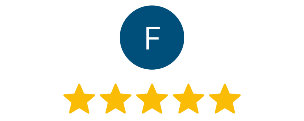 cinque stelle per la recensione su Google